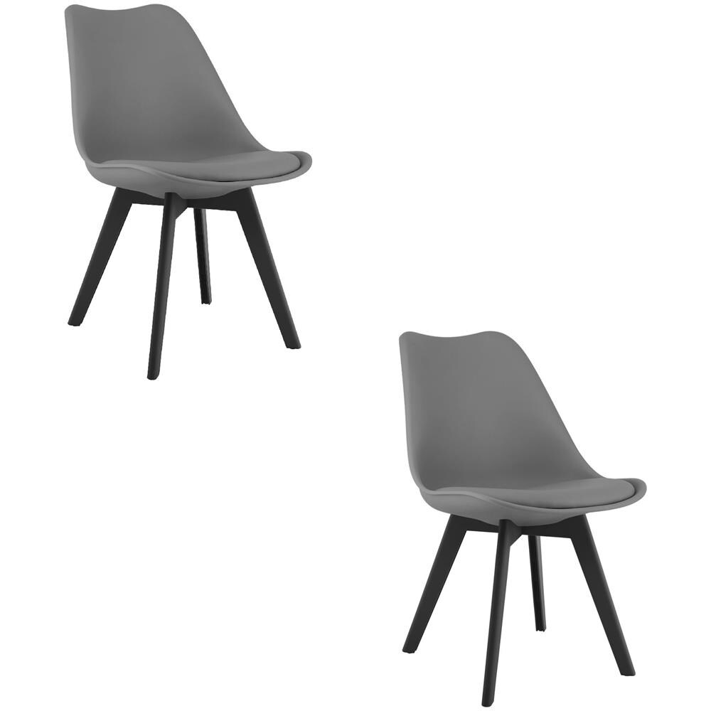 Sedia RIXK - Ergonomica Grafite con Gambe Nere x2 - Foto 1