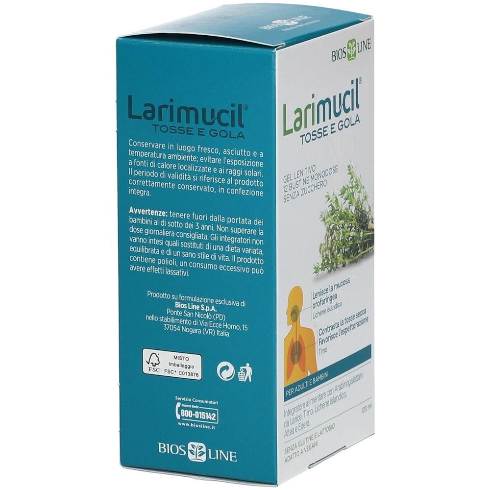 Larimucil Tosse Gola 12 Bustine 10 ml - Foto 1