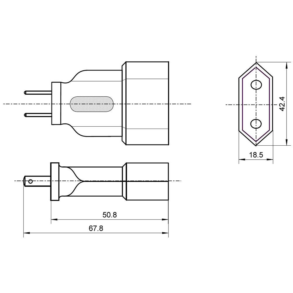 IPW-ADP-1 - Adattatore spina Euro a US / Canada - Foto 2