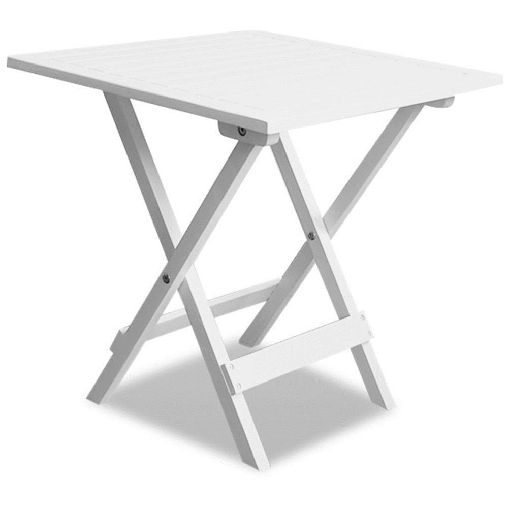 Tavolo Da Esterno / Laterale Caffè In Legno Di Acacia Bianco - Foto 1