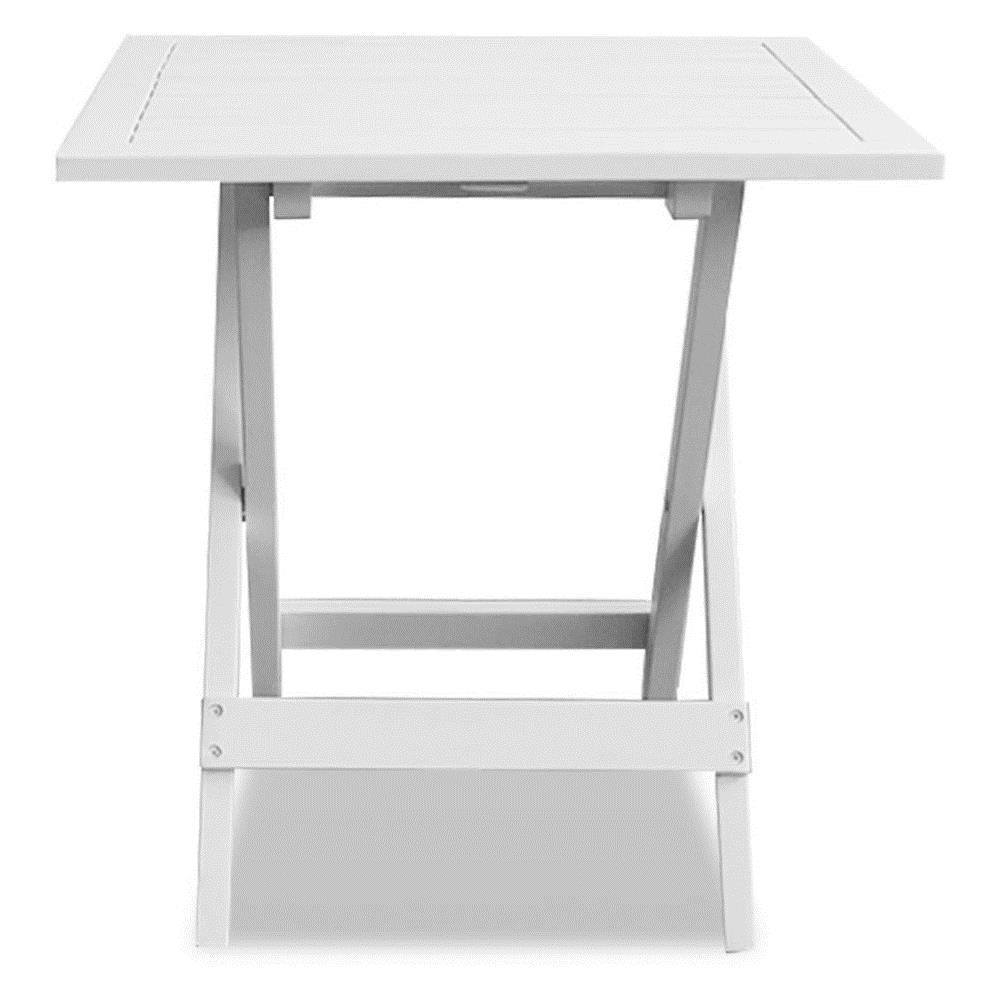 Tavolo Da Esterno / Laterale Caffè In Legno Di Acacia Bianco - Foto 2