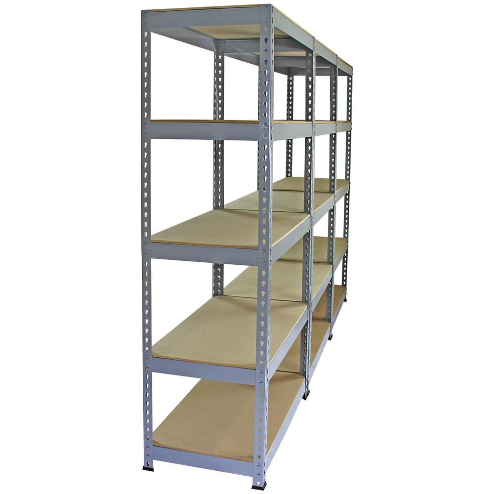 Scaffale In Acciaio Senza Bulloni Q-rax Grigio 90cm X 50cm X 182,5cm - Foto 14