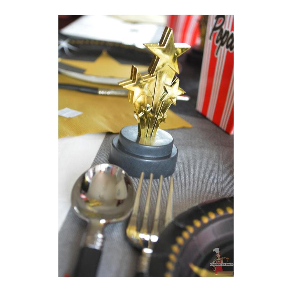 6 Statuette Con Stelle Cadenti Stile Hollywood Taglia Unica - Foto 2