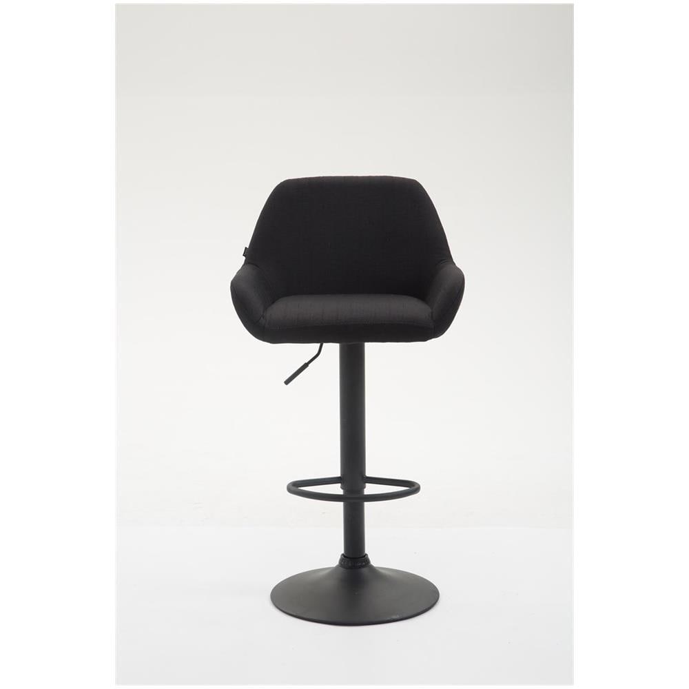 Sgabello Bar Braga In Stoffa I Sedia Cucina Con Schienale E Braccioli Regolabile I Sedia Sgabello Bancone Imbottita Nero Nero - Foto 2