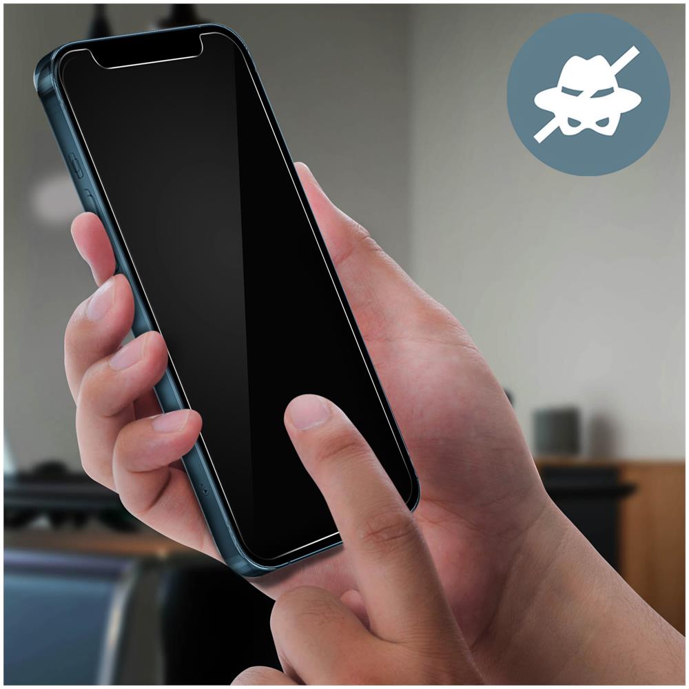 Proteggischermo Per Iphone 12 Mini In Vetro Organico Sottile Privacy, Nero Transparente - Foto 2