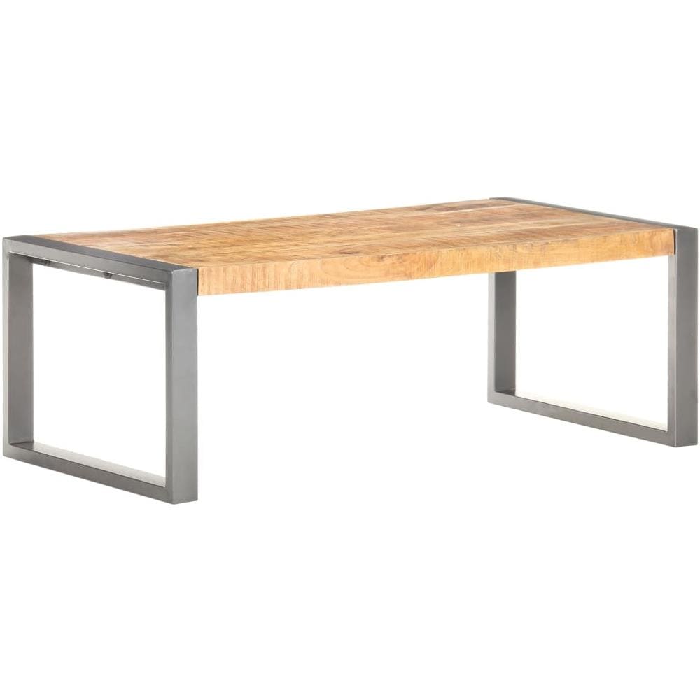 Tavolino da Salotto 110x60x40 cm in Legno di Mango Grezzo - Foto 8