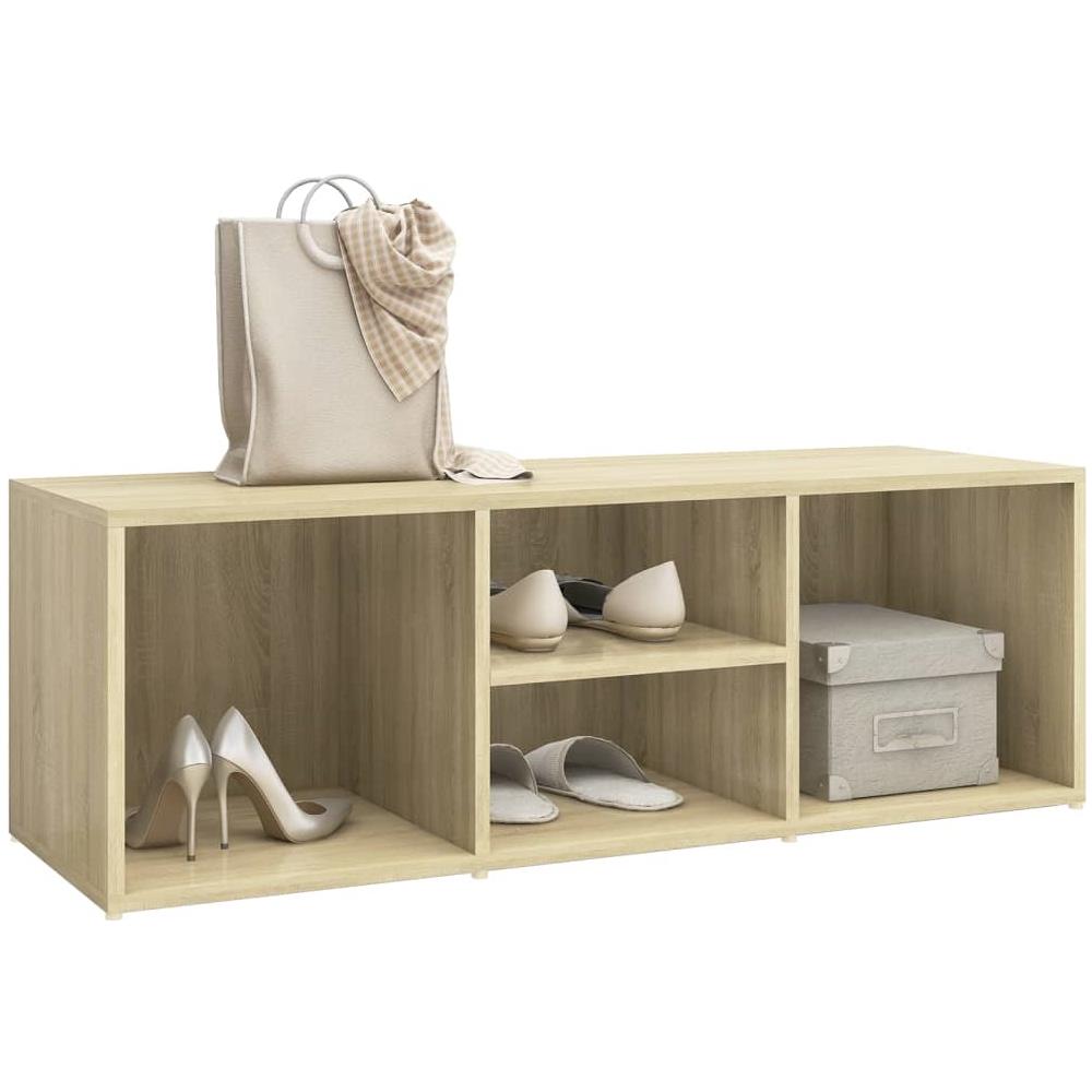 Panca Porta Scarpe Rovere Sonoma 105x35x35 cm Legno Multistrato - Foto 2