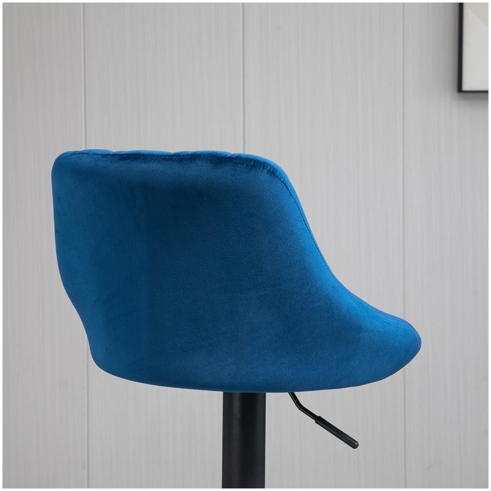 Set 2 Sgabelli Da Bar Di Design Girevoli Con Altezza Regolabile - Blu - Foto 2