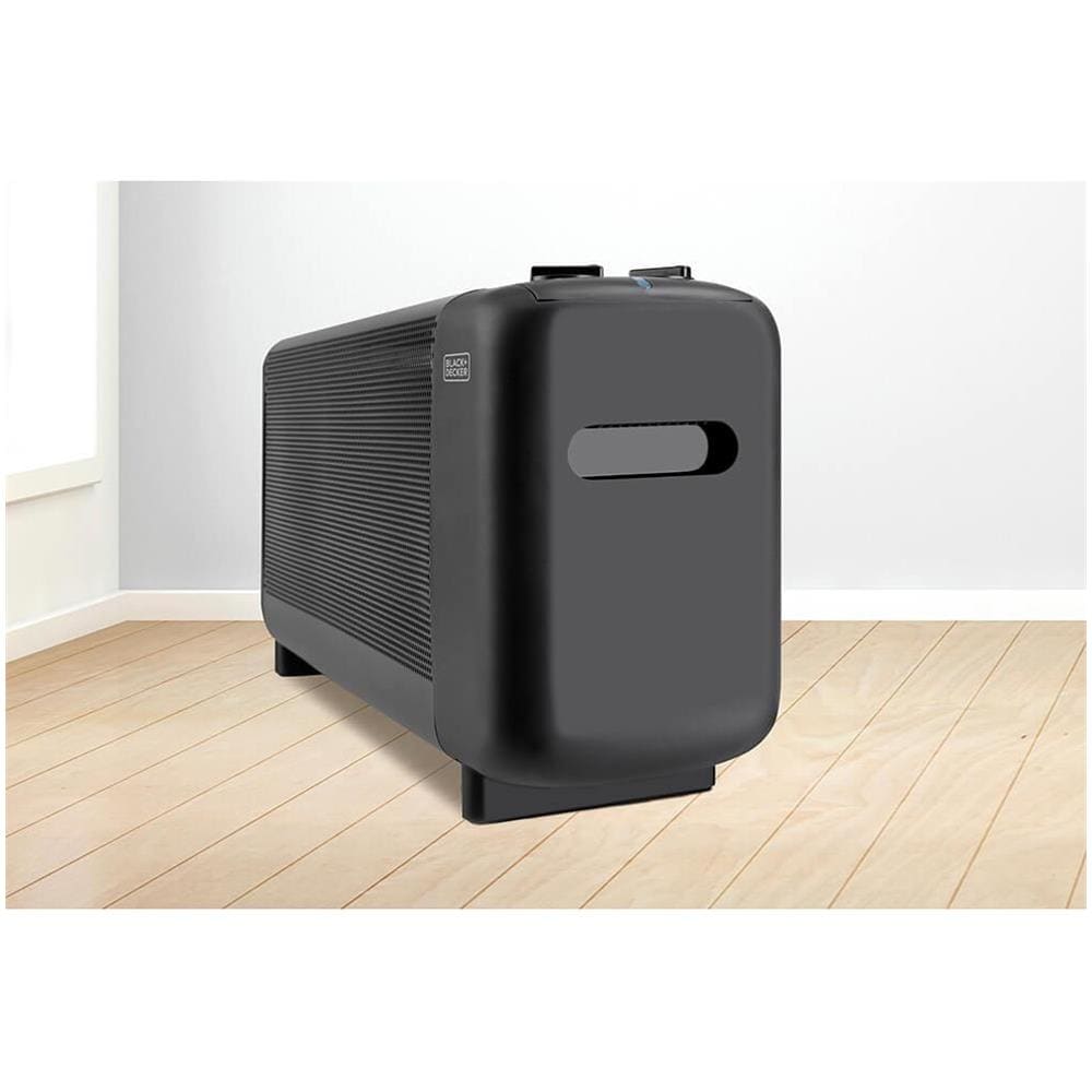 Radiatore di Mica Potenza 1500 Watt Ideale per Ambienti fino a 15 mq Colore Nero - Foto 2