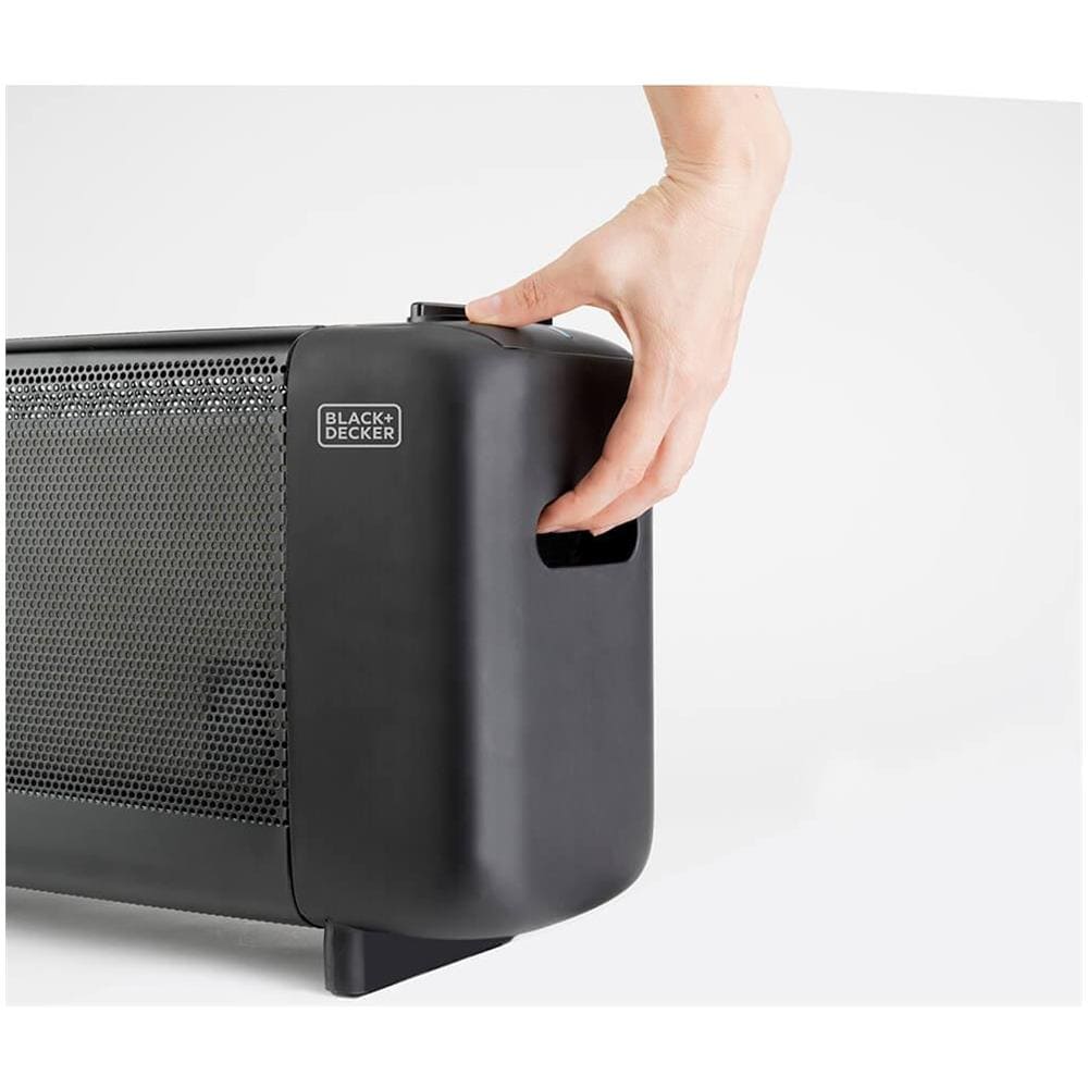 Radiatore di Mica Potenza 1500 Watt Ideale per Ambienti fino a 15 mq Colore Nero - Foto 8