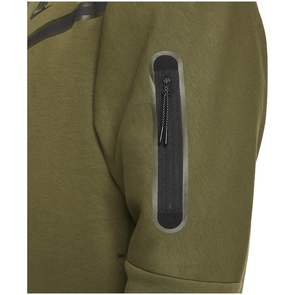 Felpa Da Uomo Con Cappuccio E Full Zip Tech Fleece Verde Taglia Xl Cod Cu4489-326 - Foto 6