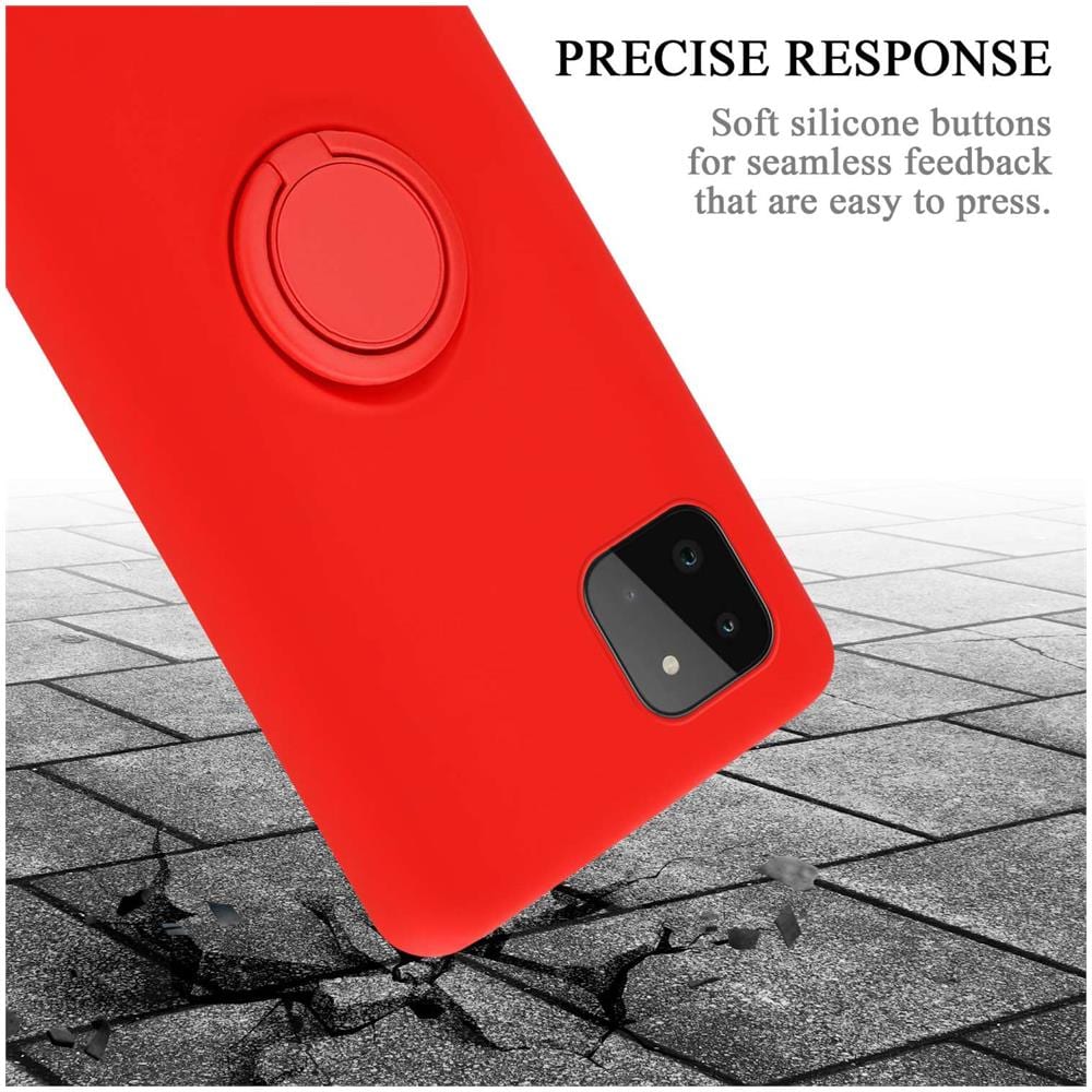 Cadorabo Custodia Compatibile Con Samsung Galaxy A22 5g In Liquid Rosso - Coperchio Protettivo In Silicone Tpu Flessibile Con Anello - Foto 8