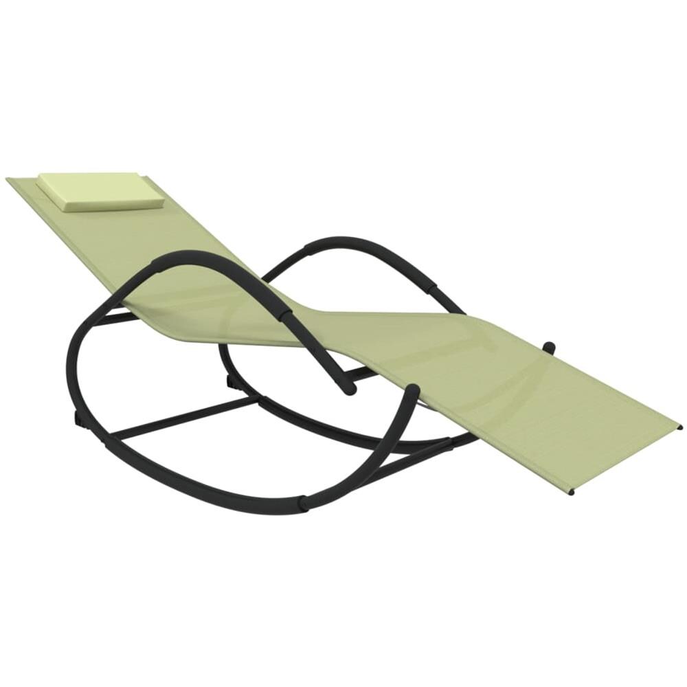 Lettini Prendisole A Dondolo 2 Pz In Acciaio E Textilene Crema - Foto 3