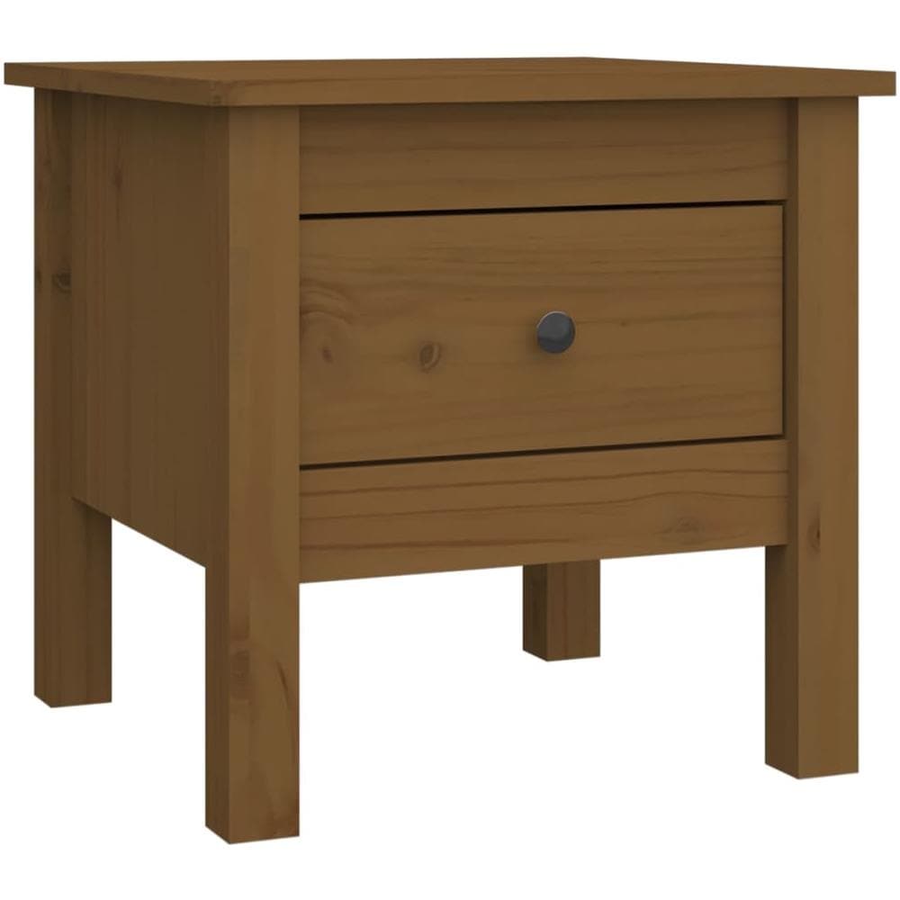 Tavolini 2 Pz Miele 40x40x39 Cm Legno Massello Di Pino - Foto 3