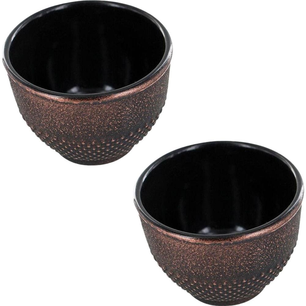 2 Tazze In Ghisa Nera E Bronzo - 0,15 L - Foto 1
