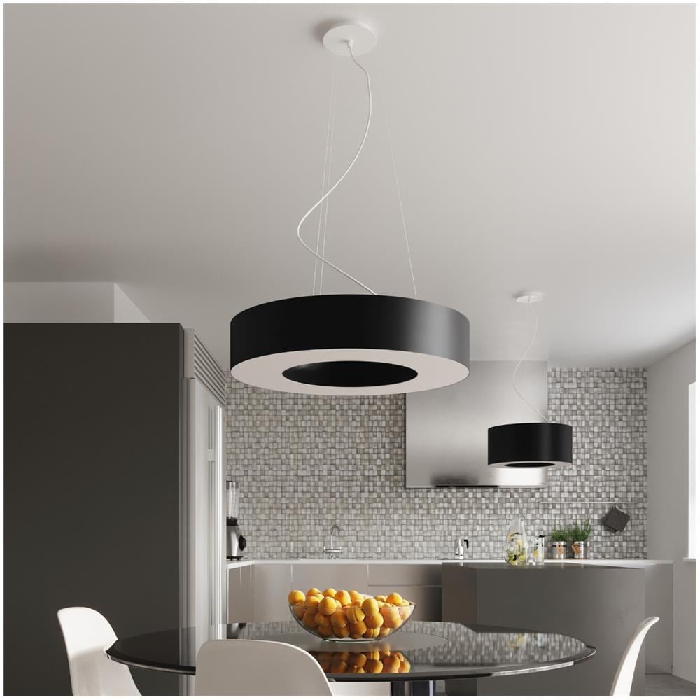 Lampadario Saturno 70 Nero Sl. 0752 - Minimalista Lampadario Nero 112x70x70 Cm - Foto 7