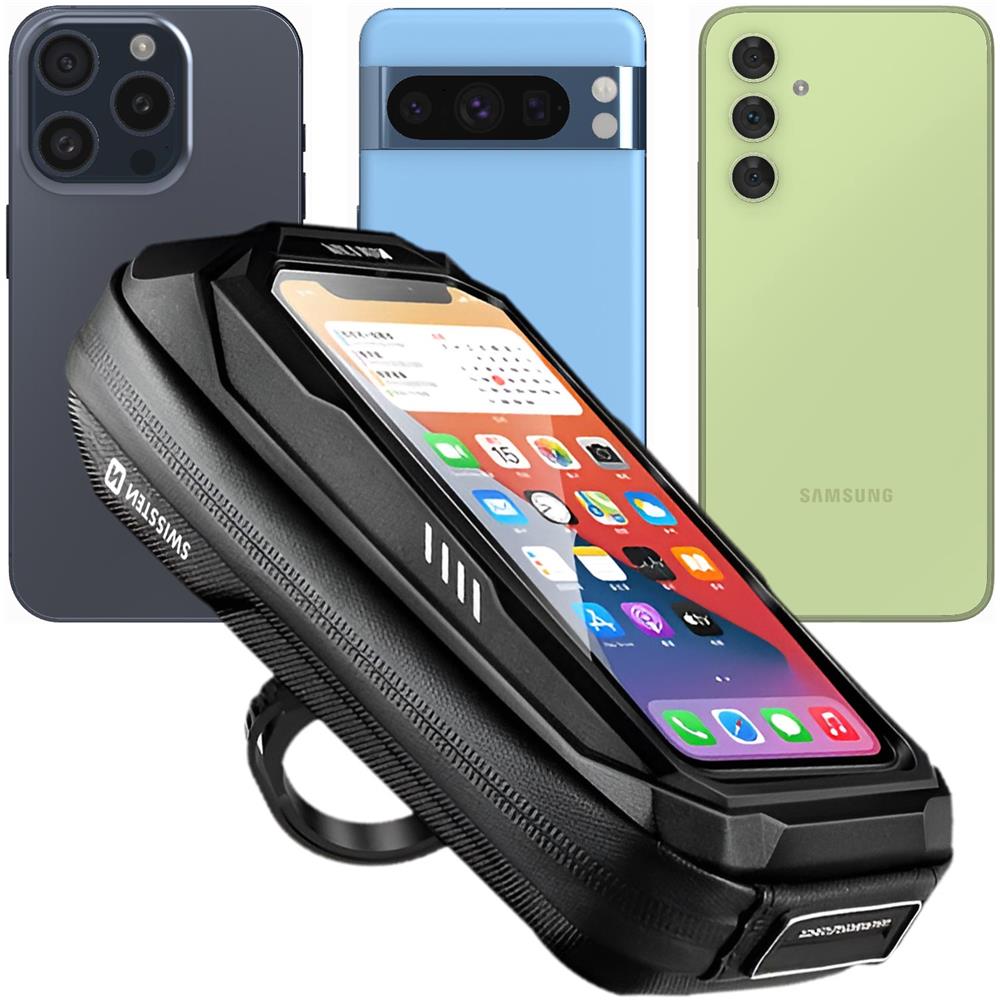 Borsa Bicicletta Per Telefono, Anti-pioggia Ip66, Scomparto Integrato, Nero - Foto 2