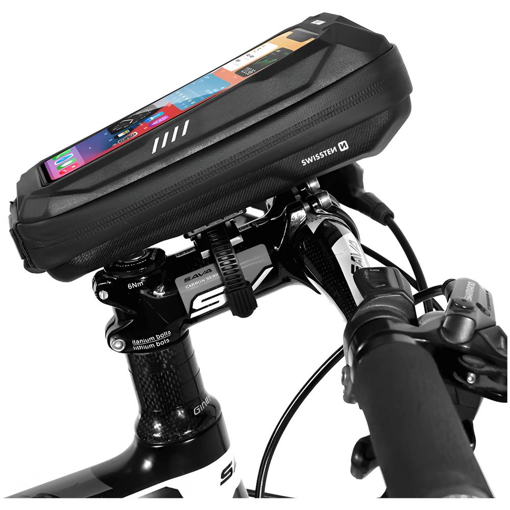 Borsa Bicicletta Per Telefono, Anti-pioggia Ip66, Scomparto Integrato, Nero - Foto 5