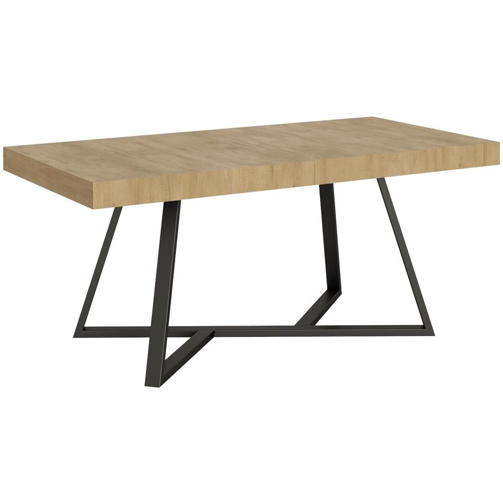 Tavolo allungabile 90x180/440 cm Booster quercia natura gambe antracite - Foto 1