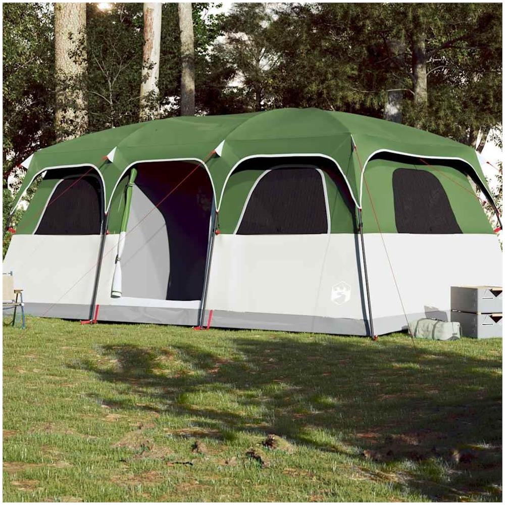 Tenda Familiare a Cabina per 9 Persone Verde Impermeabile - Foto 2
