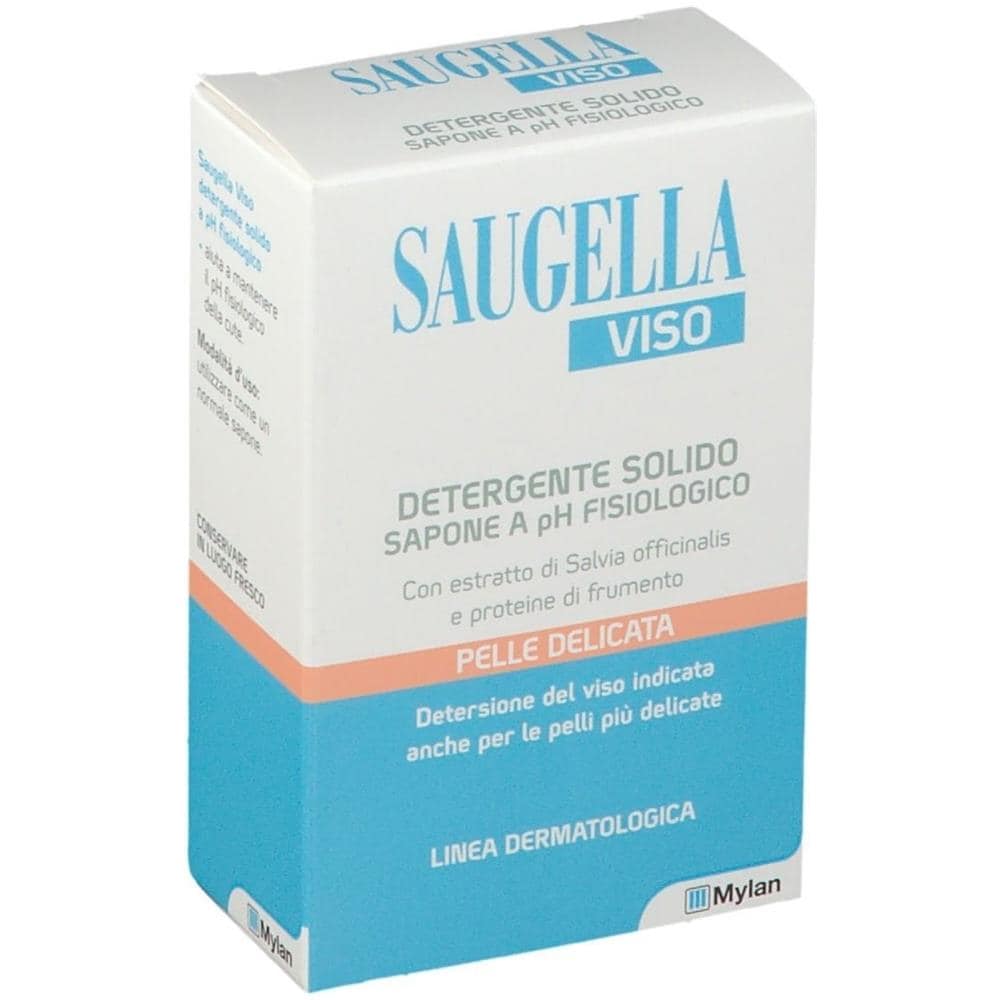 Saugella Viso Detergente Solido Sapone PH Fisiologico Pelle Delicata 100 g - Foto 1