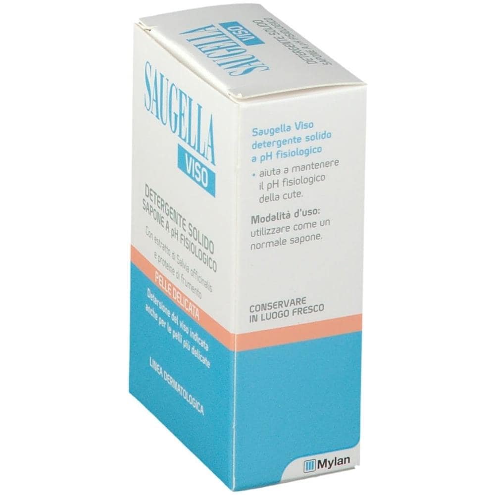 Saugella Viso Detergente Solido Sapone PH Fisiologico Pelle Delicata 100 g - Foto 2