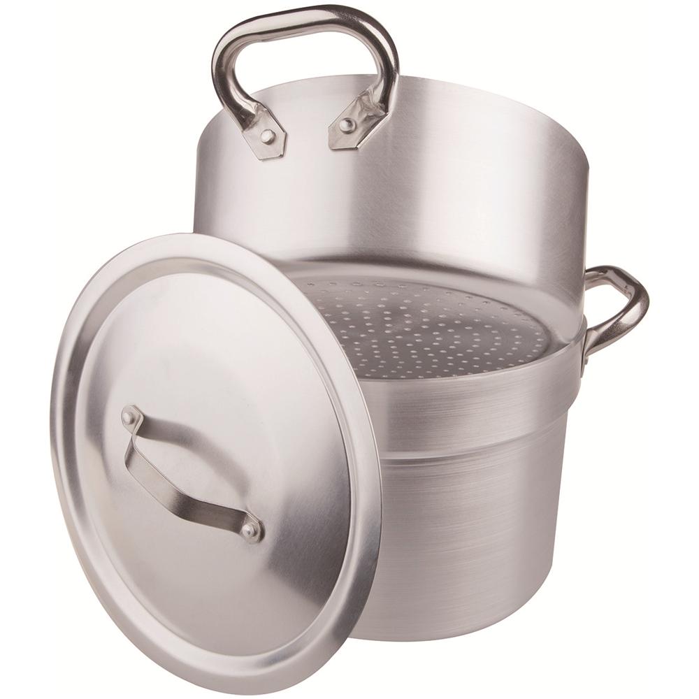 Pentola Cuocivivande Con Coperchio 2 Maniglie Diametro 24 cm - Linea Alluminio 3 mm - Foto 2