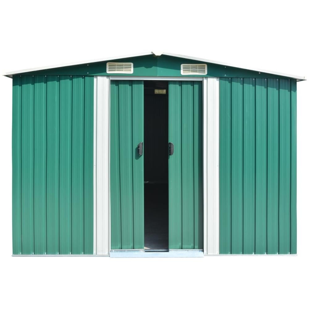 Capanno Da Giardino 257x398x178 Cm In Metallo Verde - Foto 2