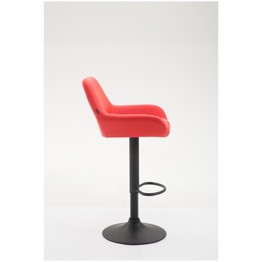 - Sgabello da bar Braga con rivestimento in ecopelle, Bar Sedia con schienale, Sgabello da banco con base a tromba, struttura in metallo, schienale e poggiapiedi per il massimo comfort, portata massima 120 kg, moderno Rot - Foto 2