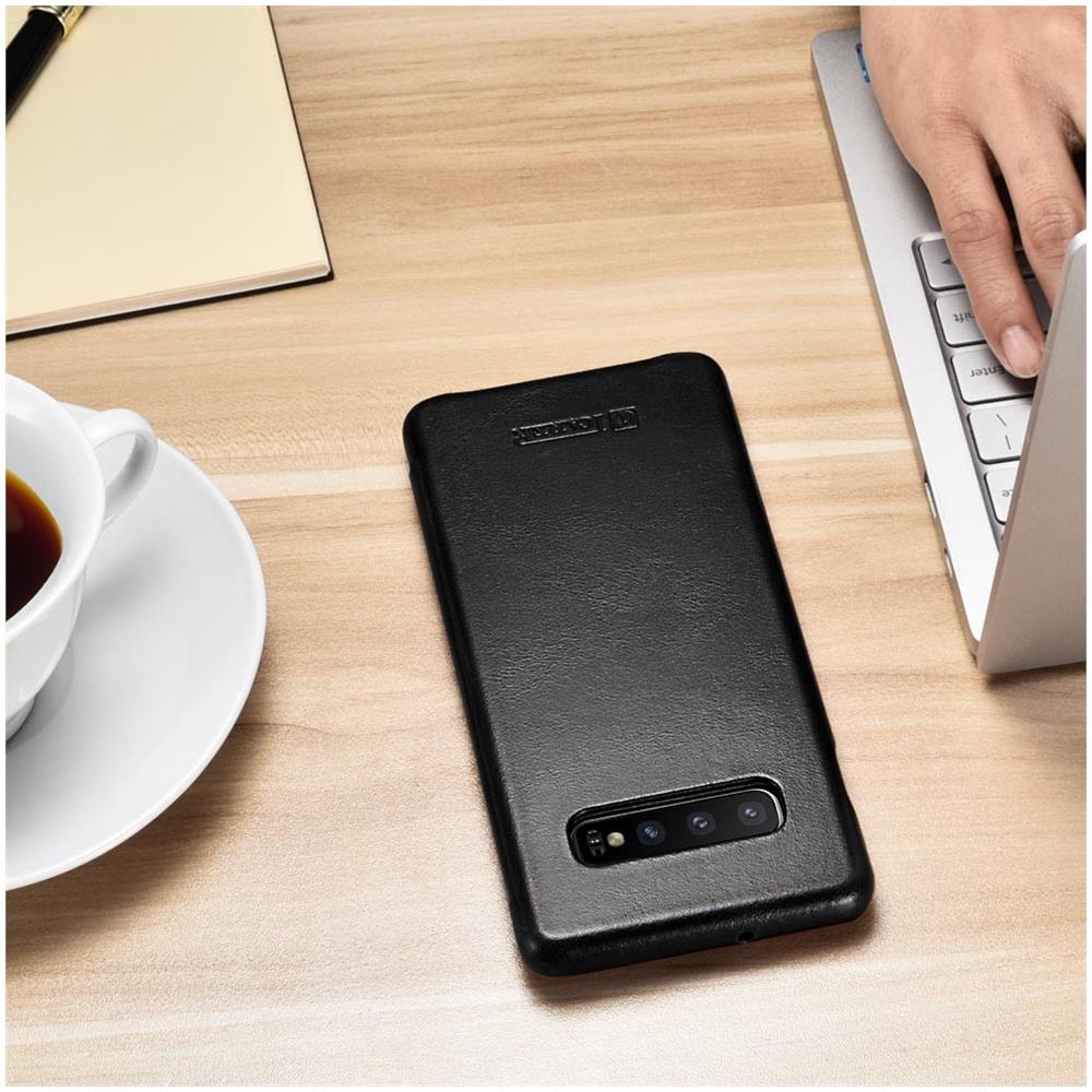 Samsung Galaxy S10 Più Curvo Del Bordo Della Cassa Del Cuoio Rosso Dell'annata Deluxe - Foto 3