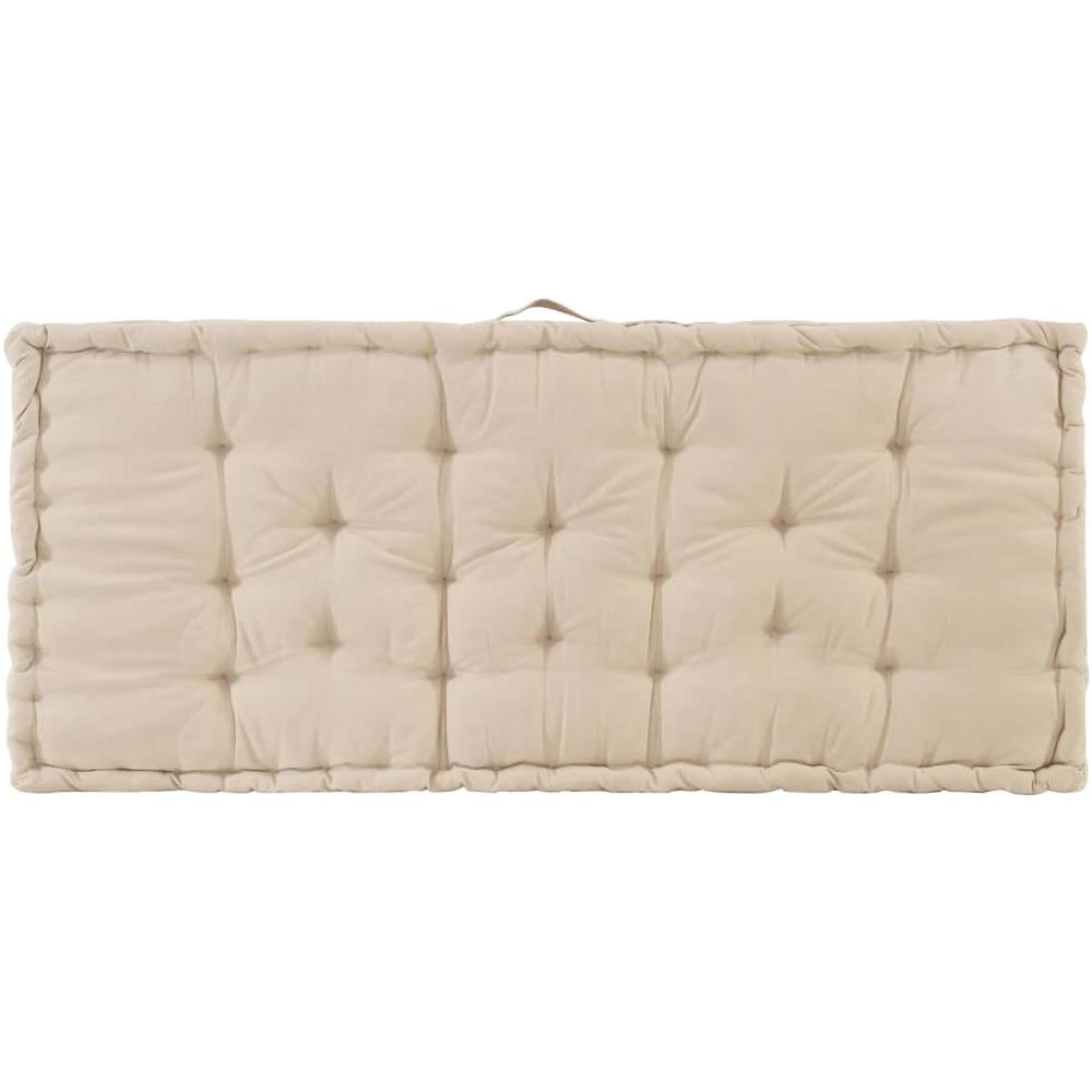 Cuscini Per Pallet E Pavimento 2 Pz In Cotone Beige - Foto 9