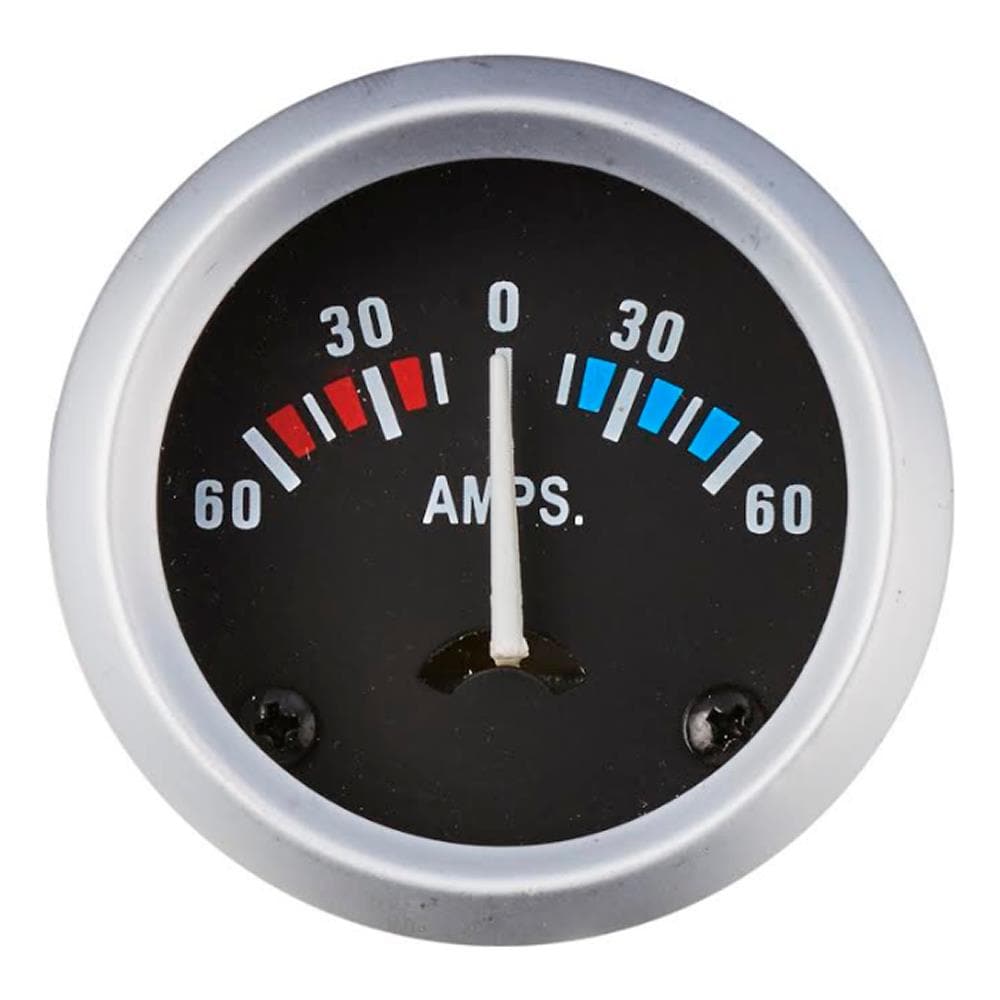 Indicatore Amperometro 60 - 60 A Dc 12 Volt Nero Diametro Mm 57 - Foto 1