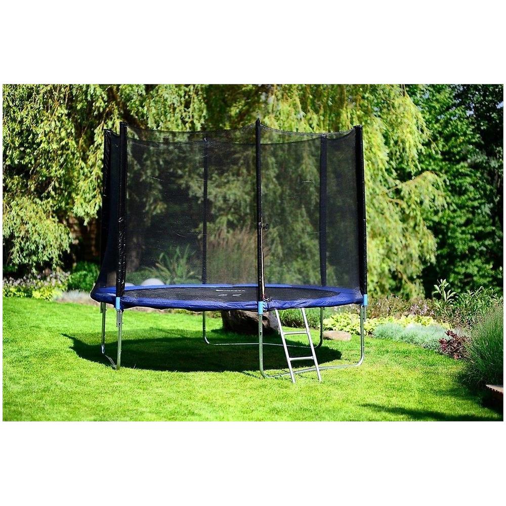 Trampolino Elastico - Blu - 312 Cm - Con Rete E Scaletta - Fino A 120 Kg - Foto 2
