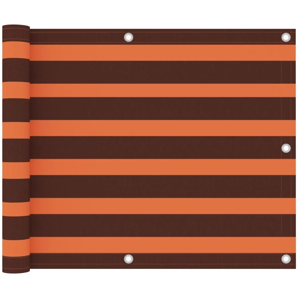 Paravento Balcone Arancione e Marrone 75x300 cm Tessuto Oxford - Foto 1
