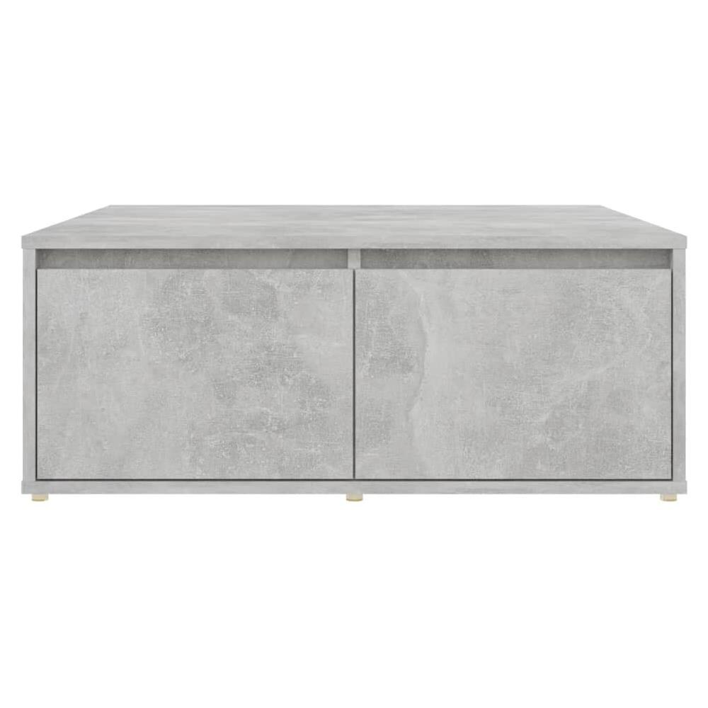 Tavolino da Salotto Grigio Cemento 80x80x31cm Legno Multistrato - Foto 6