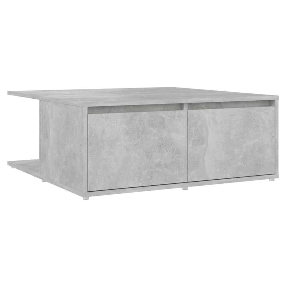 Tavolino da Salotto Grigio Cemento 80x80x31cm Legno Multistrato - Foto 1