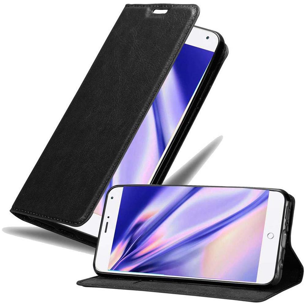 Custodia Compatibile Con Meizu Mx4 In Nero Di Notte - Coperchio Protettiva Con Chiusura Magnetica, Funzione Stand E Tasca Per Le Carte - Foto 1