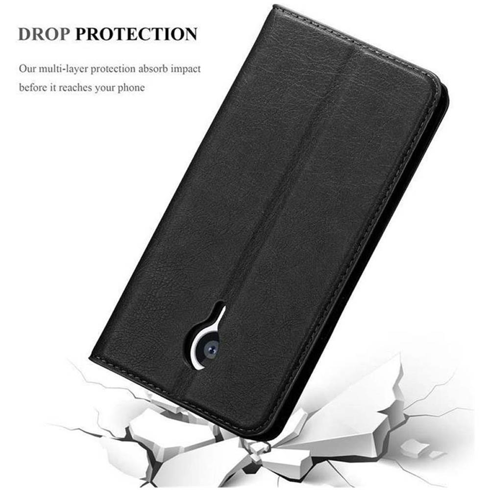 Custodia Compatibile Con Meizu Mx4 In Nero Di Notte - Coperchio Protettiva Con Chiusura Magnetica, Funzione Stand E Tasca Per Le Carte - Foto 8