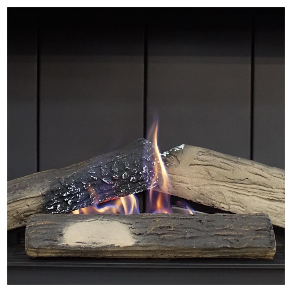 Set Di 10 Pezzi Di Legna Decorativa In Ceramica Per Camini A Gas E Bioetanolo - Effetto Realistico, Resistente Al Calore Fino A 1000°C