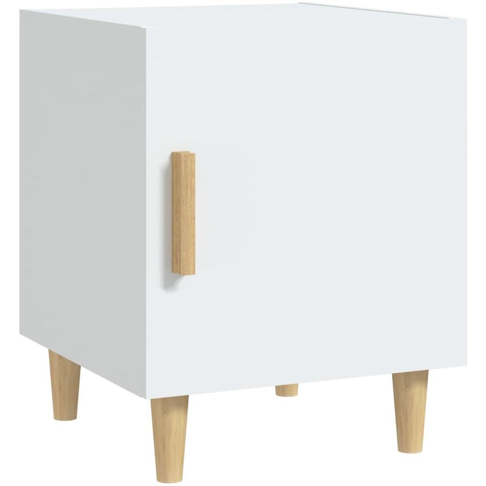 Comodino Bianco In Legno Multistrato - Foto 1