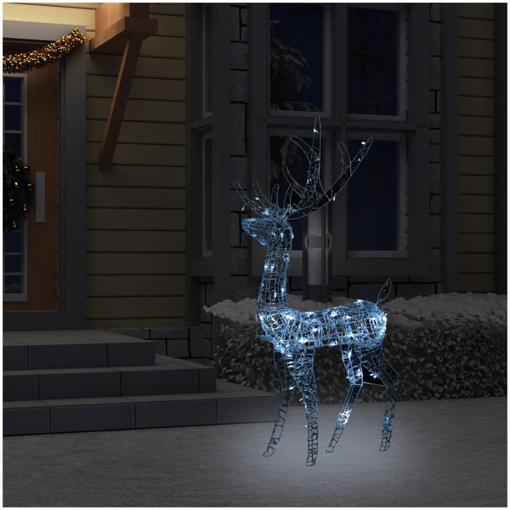 Decorazione Natalizia Acrilico Renna 140LED 120cm Bianco Freddo - Foto 2