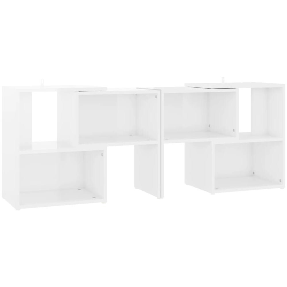 Mobile Tv Bianco Lucido 104x30x52 Cm In Truciolato - Foto 2