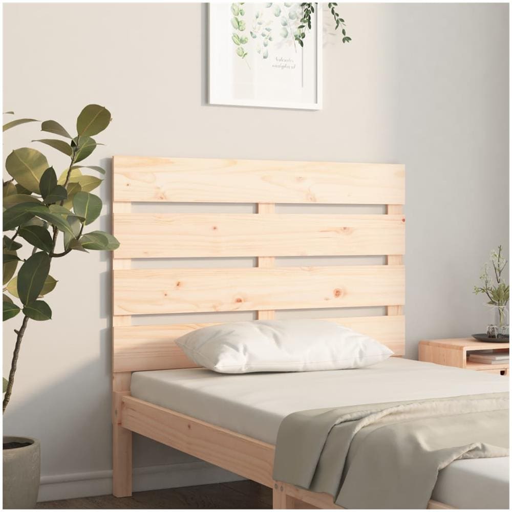 Testiera Per Letto 90x3x80 Cm In Legno Massello Di Pino - Foto 1