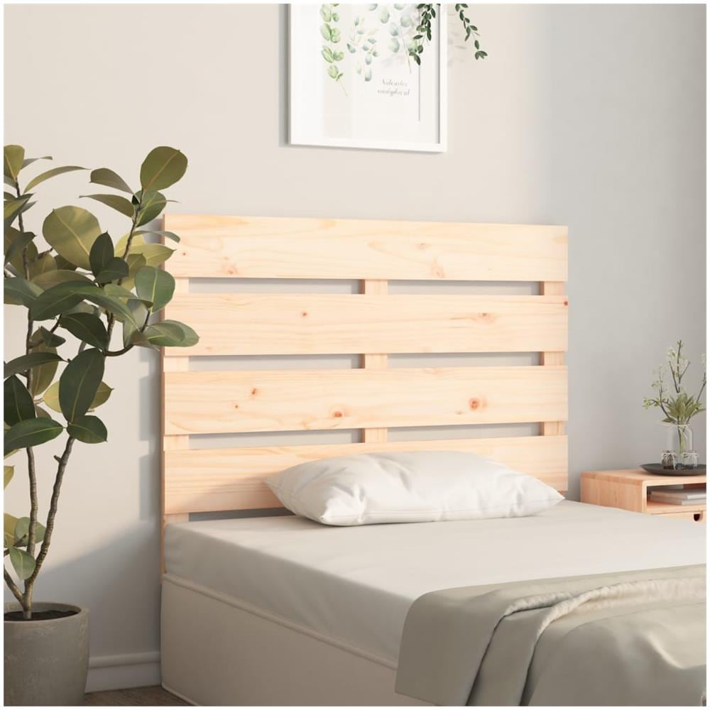 Testiera Per Letto 90x3x80 Cm In Legno Massello Di Pino - Foto 2
