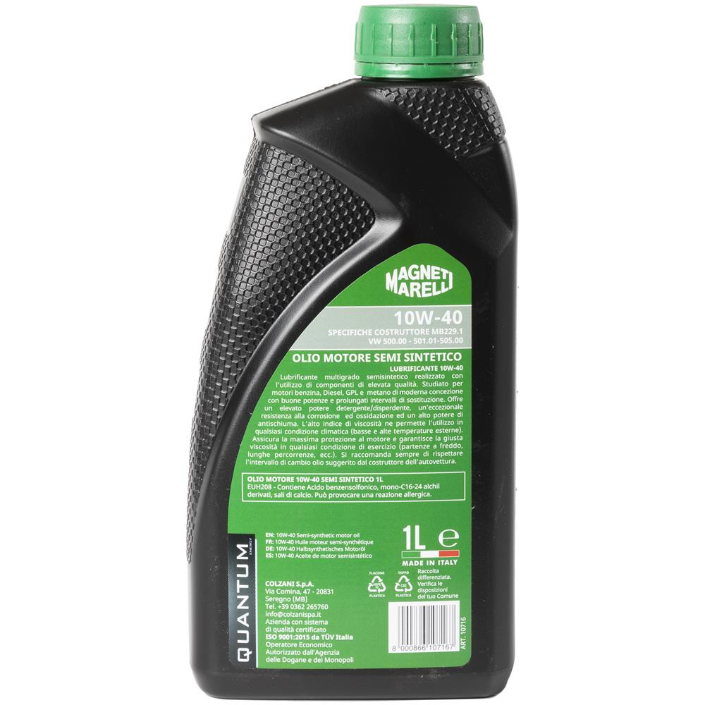 Magneti Marelli Lubrificante Auto Semi Sintetico Olio Motore 10w-40 1lt - Foto 4