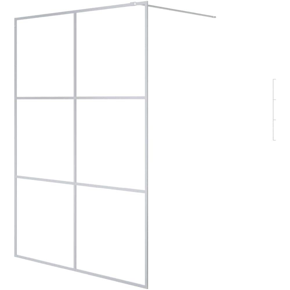 Parete Doccia Walk In Argento 140x195 Cm Vetro Trasparente Esg - Foto 2
