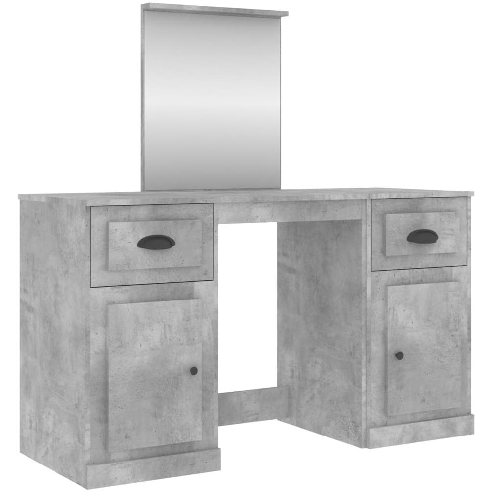 Toeletta Con Specchio Grigio Cemento 130x50x132,5 Cm - Foto 2