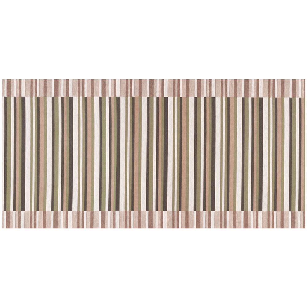Tappeto Passatoia Tessuto Jacquard Linea Emozioni Disegno Rigato Line Verde 57x115 Verde - Foto 1