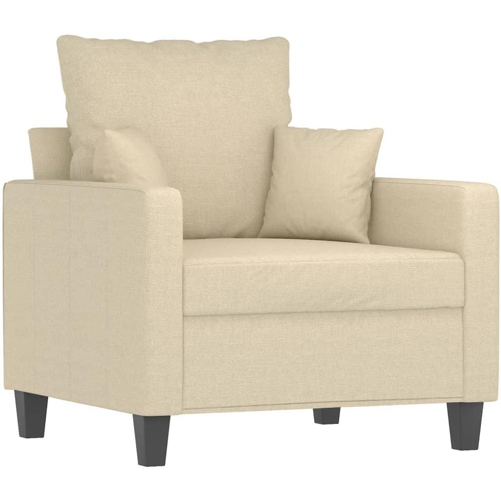 Poltrona Crema 60 Cm In Tessuto - Foto 2