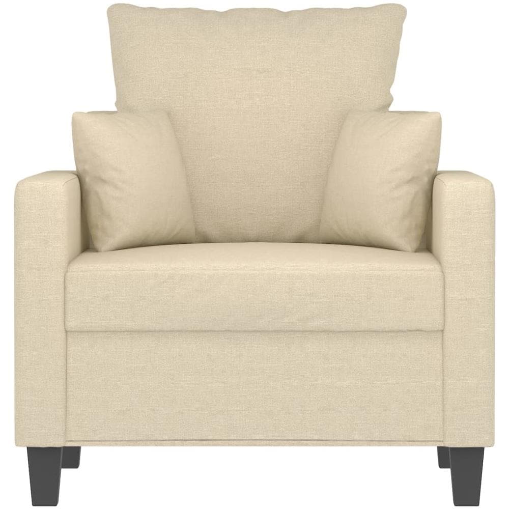 Poltrona Crema 60 Cm In Tessuto - Foto 3